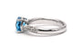 Bague 51 Bague contemporaine en or blanc 18 carats, topaze et diamants 58 Facettes B842