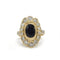 Bague 47 Bague marguerite en or jaune avec saphir et diamants 58 Facettes 260080R