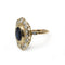 Bague 47 Bague marguerite en or jaune avec saphir et diamants 58 Facettes 260080R