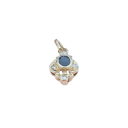 Pendentif Pendentif saphir et diamants en or jaune 18 K 58 Facettes 1751