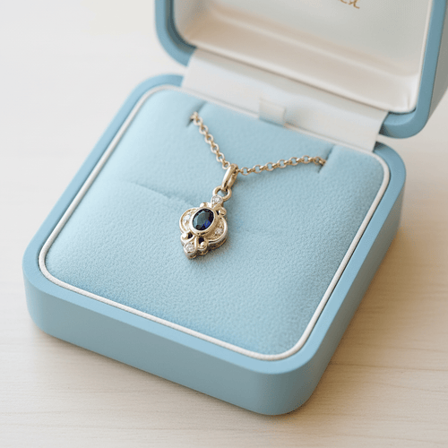 Pendentif Pendentif saphir et diamants en or jaune 18 K 58 Facettes 1751
