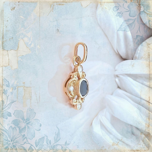 Pendentif Pendentif saphir et diamants en or jaune 18 K 58 Facettes 1751