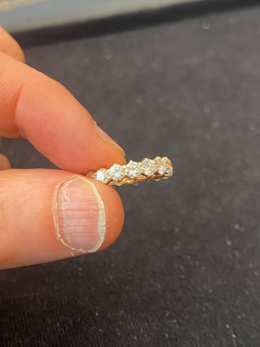 Bague 49 Alliance américaine - Bague en or jaune 750 et diamants 2,72 ct 58 Facettes LP231