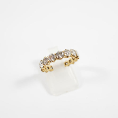 Bague 49 Alliance américaine - Bague en or jaune 750 et diamants 2,72 ct 58 Facettes LP231