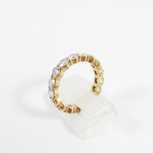 Bague 49 Alliance américaine - Bague en or jaune 750 et diamants 2,72 ct 58 Facettes LP231