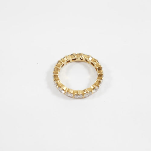 Bague 49 Alliance américaine - Bague en or jaune 750 et diamants 2,72 ct 58 Facettes LP231