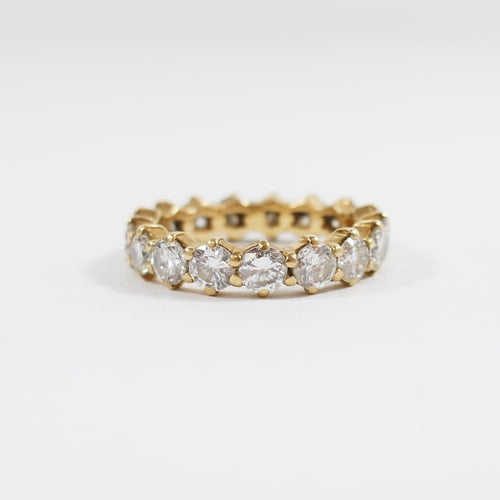Bague 49 Alliance américaine - Bague en or jaune 750 et diamants 2,72 ct 58 Facettes LP231