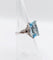 Bague 47 Bague Art déco en platine avec aigue-marine 4,50 ct et diamants 58 Facettes A06879