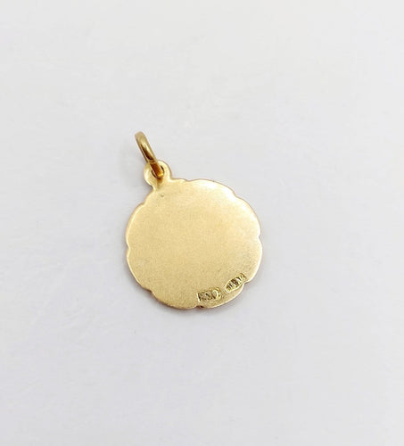 Pendentif Médaille religieuse - Pendentif Vierge et Sainte Rita da Cascia en or jaune 18k 58 Facettes A06893