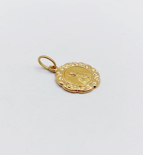 Pendentif Médaille religieuse - Pendentif Vierge et Sainte Rita da Cascia en or jaune 18k 58 Facettes A06893