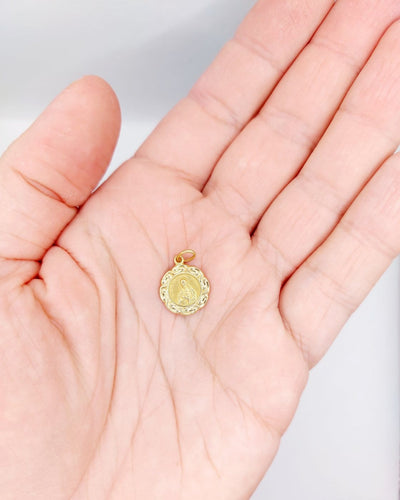 Pendentif Médaille religieuse - Pendentif Vierge et Sainte Rita da Cascia en or jaune 18k 58 Facettes A06893
