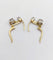 Boucles d'oreilles Dormeuses antiques - Boucles d'oreilles en or 18k et platine, diamants 0,90 ct 58 Facettes A06906