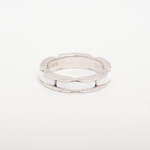 Bague 47 Chanel Ultra - Bague articulée en or blanc 18 carats et céramique blanche 58 Facettes 1