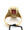 Bague 54 Bague en or jaune 18 kt avec diamants et cornaline gravée 58 Facettes 1970 F
