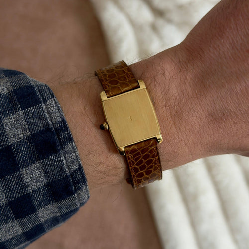 Montre Cartier Tank Réversible - Montre en or jaune, cadran « Paris » (réf. 2582) 58 Facettes 070