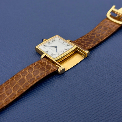 Montre Cartier Tank Réversible - Montre en or jaune, cadran « Paris » (réf. 2582) 58 Facettes 070