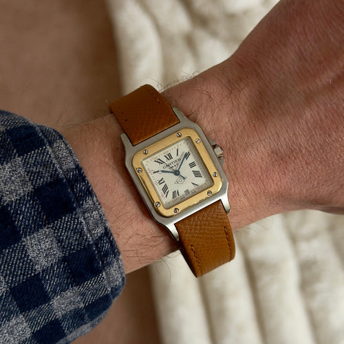 Montre Cartier Santos Galbée “Anniversaire” - Montre quartz réf. 1566 58 Facettes 020