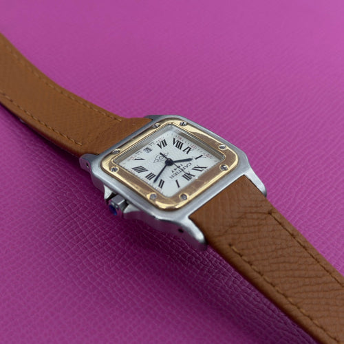 Montre Cartier Santos Galbée “Anniversaire” - Montre quartz réf. 1566 58 Facettes 020