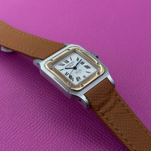 Montre Cartier Santos Galbée “Anniversaire” - Montre quartz réf. 1566 58 Facettes 020