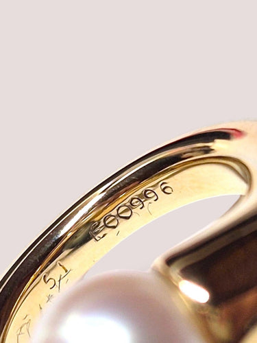 Bague 51 Cartier Toi et Moi - Bague vintage en or jaune 18k avec perles Akoya 58 Facettes 60024095