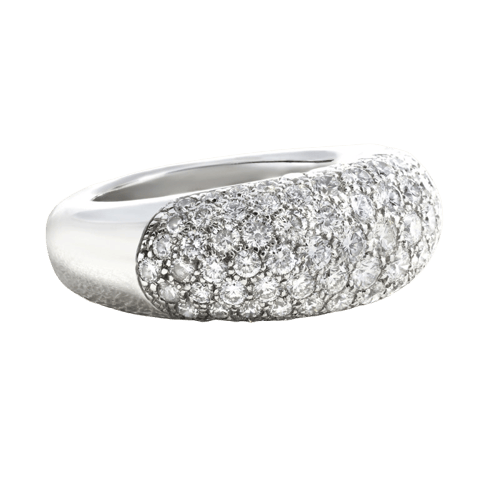 Bague 56 Bague jonc en or gris et diamants 58 Facettes OC-61E00525