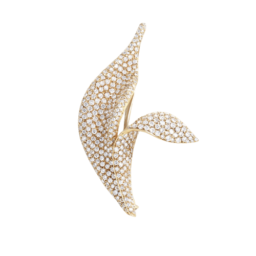 Broche Épi - Broche en or rose et diamants 58 Facettes 65000027