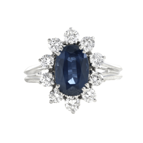 Bague 52 Bague Saphir Kanchana en or blanc et diamants 58 Facettes OC-61100178