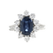 Saphirring Kanchana, Weißgold und Diamanten 