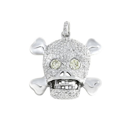 Pendentif Vanité - Pendentif en or blanc et diamants 58 Facettes OC-64700234