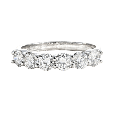 Bague 52 Alliance demi-tour en or blanc et diamants 58 Facettes OC-60300019
