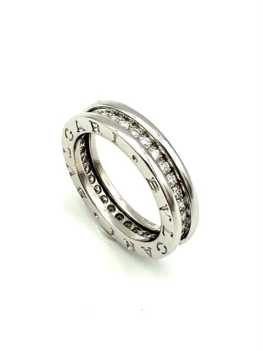 Bague 50 Bvlgari B.Zero1 - Bague en or blanc 18K et diamants 58 Facettes BVLGARI bg