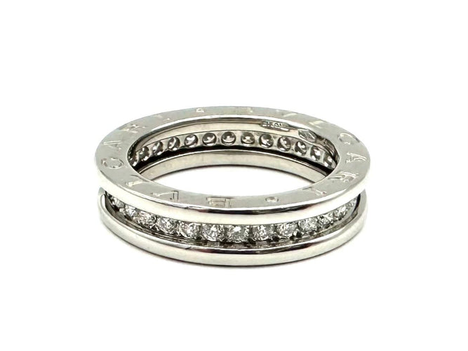 Bague 50 Bvlgari B.Zero1 - Bague en or blanc 18K et diamants 58 Facettes BVLGARI bg