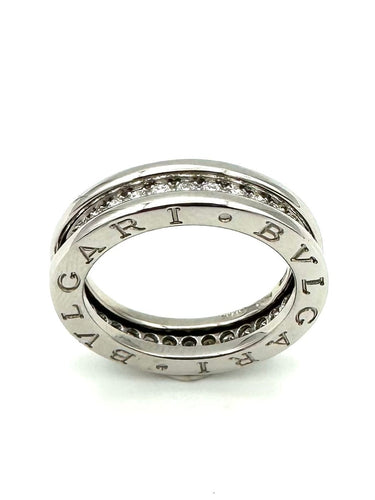 Bague 50 Bvlgari B.Zero1 - Bague en or blanc 18K et diamants 58 Facettes BVLGARI bg