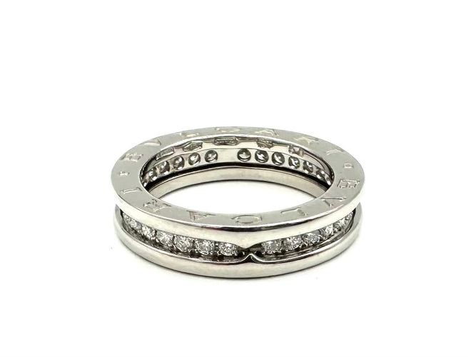 Bague 50 Bvlgari B.Zero1 - Bague en or blanc 18K et diamants 58 Facettes BVLGARI bg