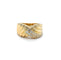 Bague 51 Bague croisée en or jaune 750 sertie de diamants 58 Facettes 434591