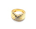 Bague 51 Bague croisée en or jaune 750 sertie de diamants 58 Facettes 434591