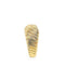 Bague 51 Bague croisée en or jaune 750 sertie de diamants 58 Facettes 434591