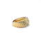 Bague 51 Bague croisée en or jaune 750 sertie de diamants 58 Facettes 434591