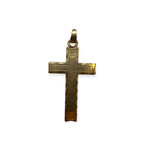 Pendentif Pendentif croix en or jaune 750 58 Facettes 330094508
