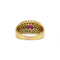 Bague 51 Bague bandeau en or jaune sertie de rubis et diamants 58 Facettes 260101R