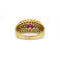Bague 51 Bague bandeau en or jaune sertie de rubis et diamants 58 Facettes 260101R