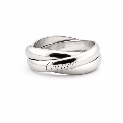 Bague 54 Cartier Trinity - Alliance en or blanc 18 carats 58 Facettes 90883