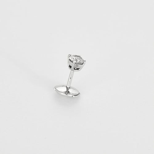 Boucles d'oreilles Paires de puces en or blanc et diamants 58 Facettes B250540