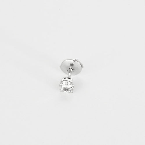 Boucles d'oreilles Paires de puces en or blanc et diamants 58 Facettes B250540
