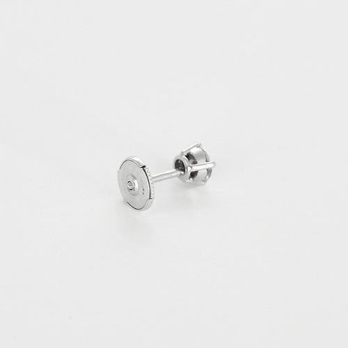 Boucles d'oreilles Paires de puces en or blanc et diamants 58 Facettes B250540