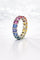 Bague 52 Alliance Rainbow - Bague en platine 950 sertie de saphirs et diamants 58 Facettes raina