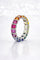 Bague 52 Alliance Rainbow - Bague en platine 950 sertie de saphirs et diamants 58 Facettes raina