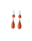 Boucles d'oreilles Boucles d'oreilles pendantes anciennes en or jaune et corail 58 Facettes