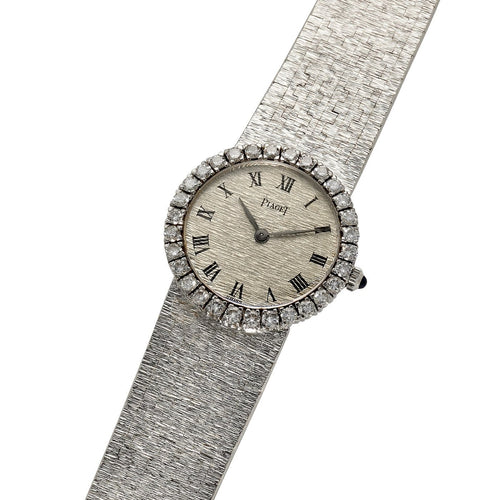 Montre Piaget - Montre vintage en or blanc 18k et diamants 58 Facettes 183