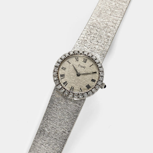 Montre Piaget - Montre vintage en or blanc 18k et diamants 58 Facettes 183